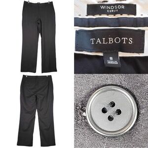 TALBOTS Wool Tall Black Straight Leg Pants